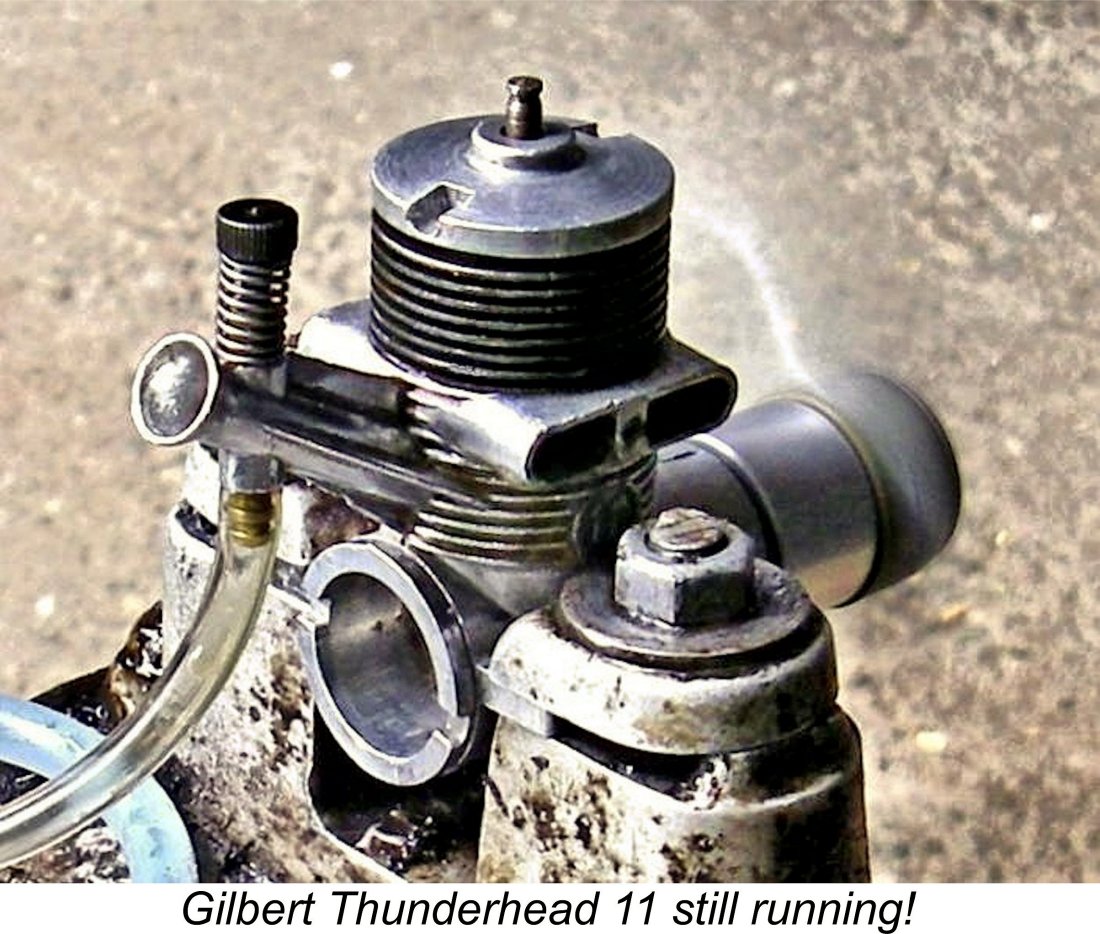 Gilbert .07 and .11  Model Airplane Engines & Prop and Extra Glow Head an Wrench 